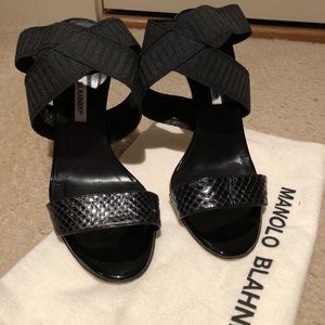 Manolo Blahnik Black Sandal